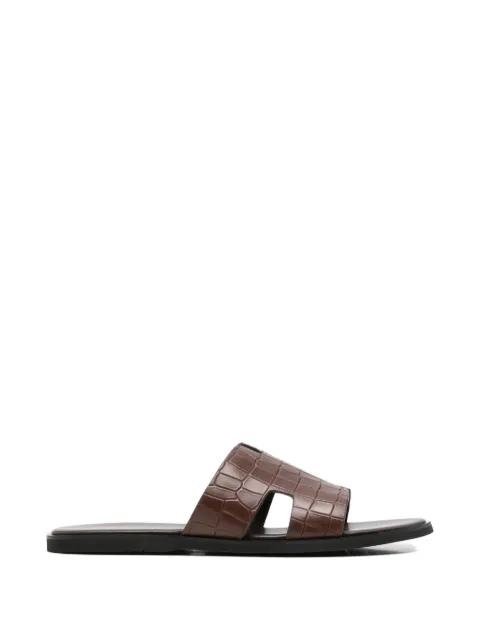 croc-effect cut-out sandals by ALBERTO GOZZI