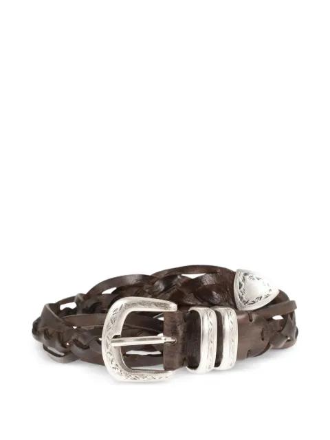 braided leather belt by ALBERTO LUTI