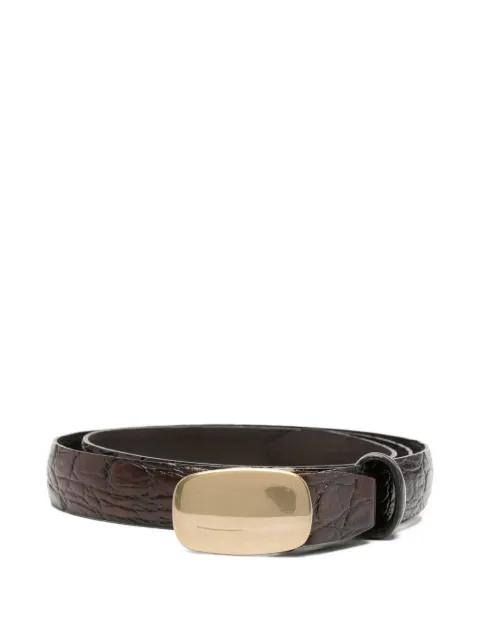 croc-effect leather belt by ALBERTO LUTI