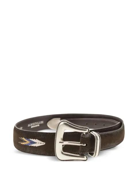 embroidery metal buckle belt by ALBERTO LUTI