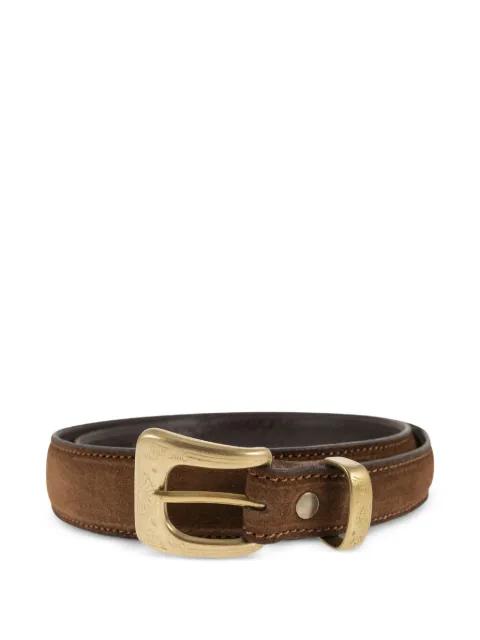 engraved-detailing buckle belt by ALBERTO LUTI