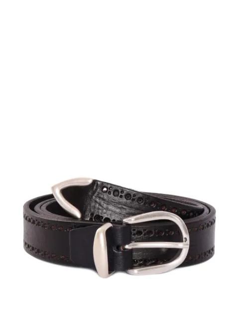 perforated leather belt by ALBERTO LUTI