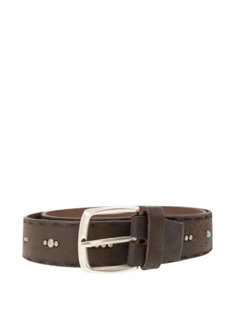 studded leather belt by ALBERTO LUTI