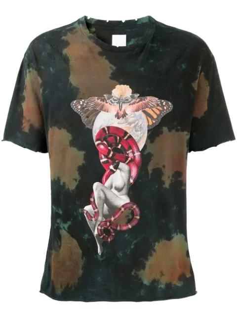 graphic-print cloud-wash t-shirt by ALCHEMIST