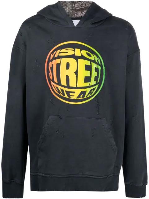 ripped-detail hoodie by ALCHEMIST
