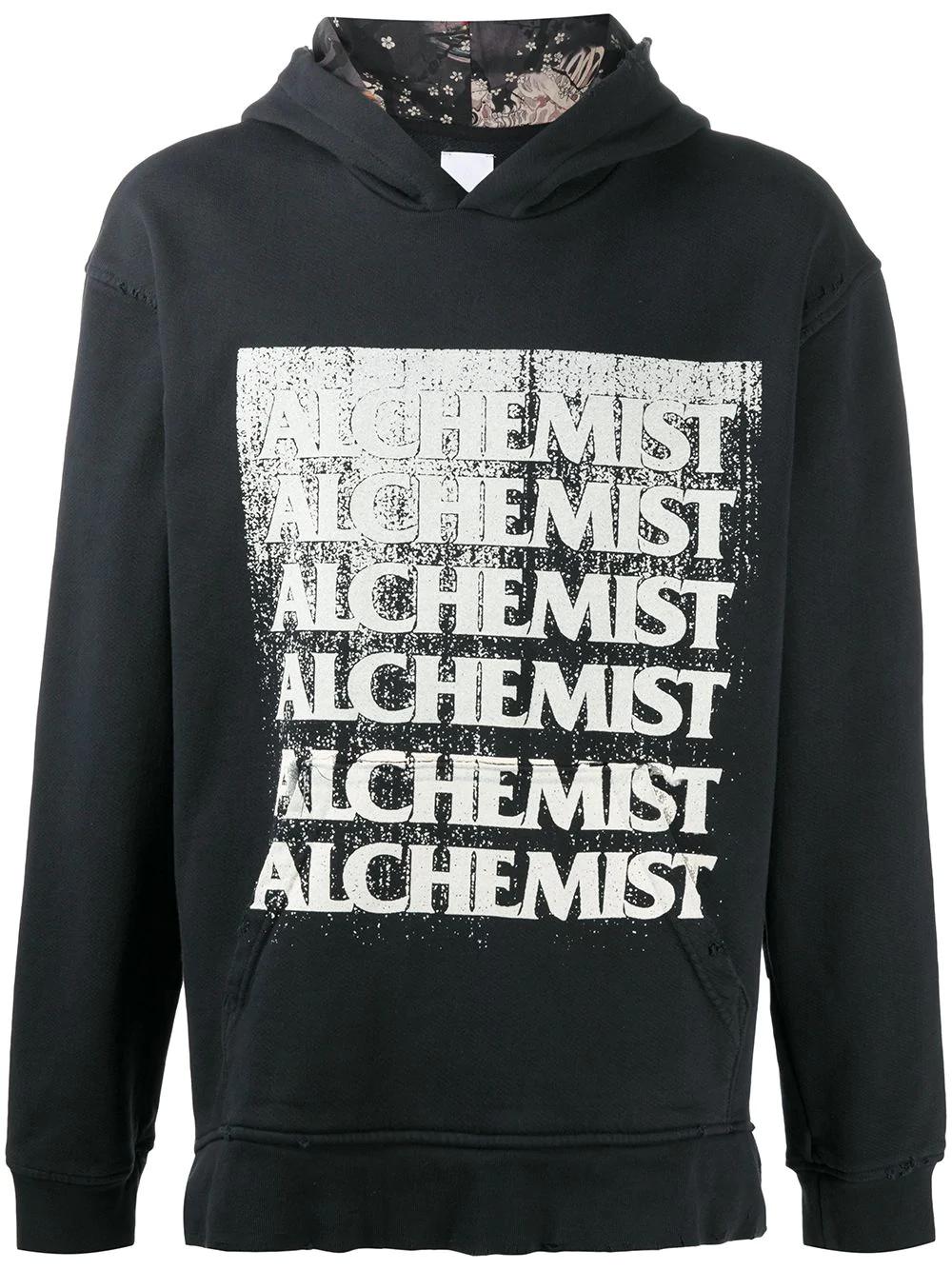 vintage-effect logo hoodie by ALCHEMIST
