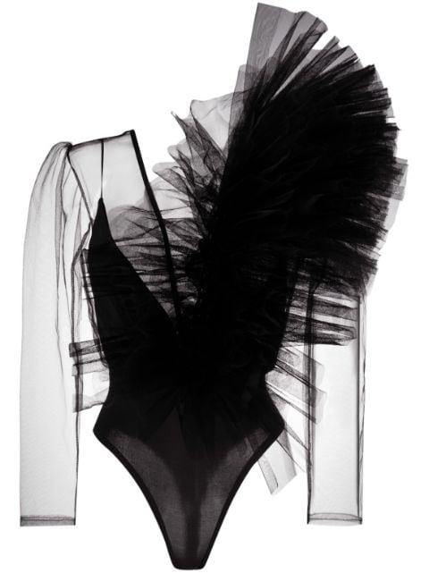 3D-ruffles sheer body by ALCHEMY