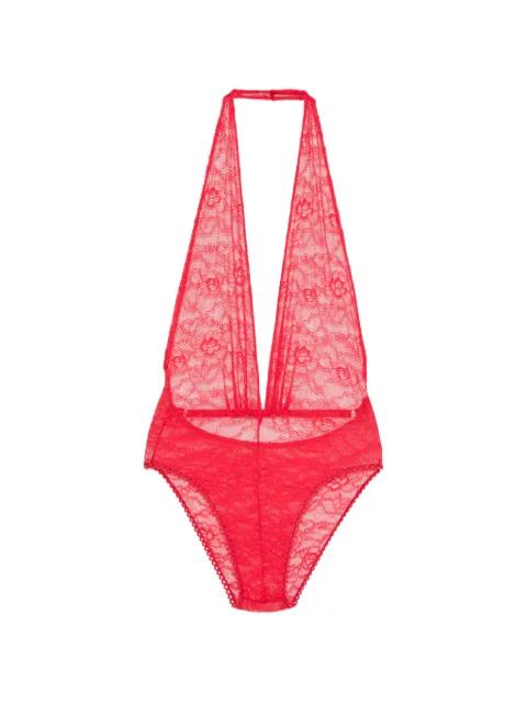 lace halterneck bodysuit by ALCHEMY