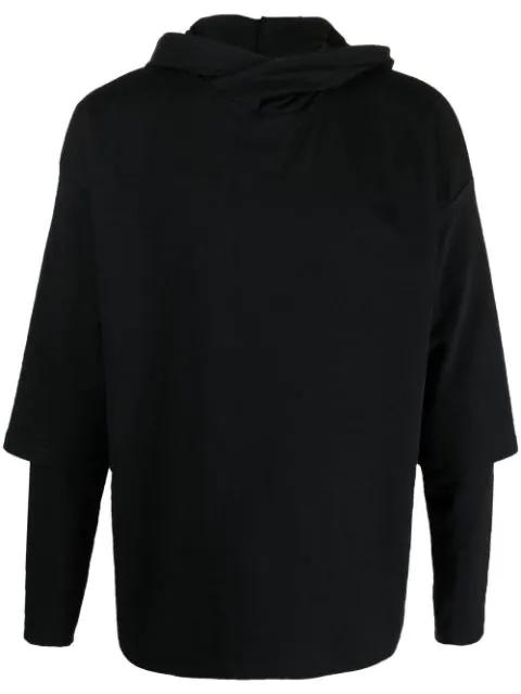 layered drop-shoulder hoodie by ALCHEMY