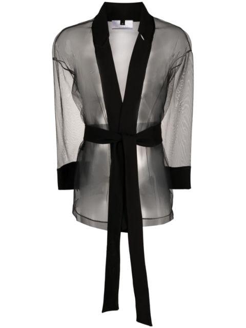 long-sleeve sheer mesh jacket by ALCHEMY
