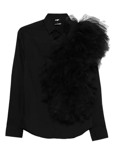 tulle-insert ruffled shirt by ALCHEMY