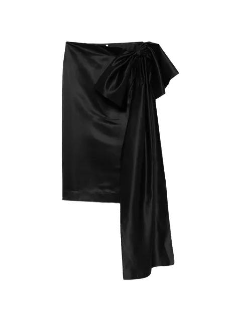 x Lia Aram bow-detail midi skirt by ALCHEMY