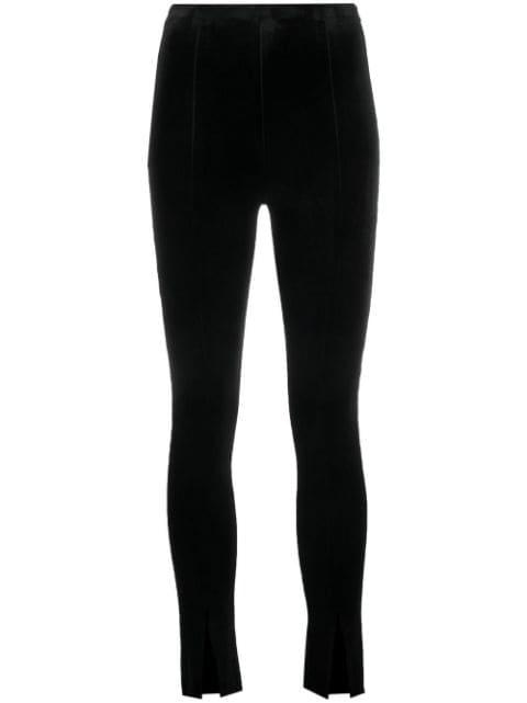 x Lia Aram hem-split velvet trousers by ALCHEMY