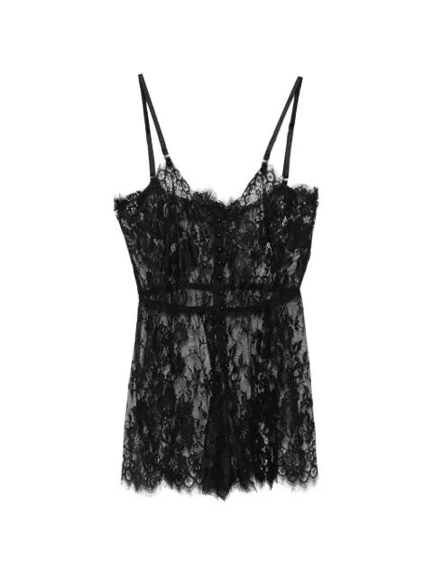 x Lia Aram lace button-front playsuit by ALCHEMY
