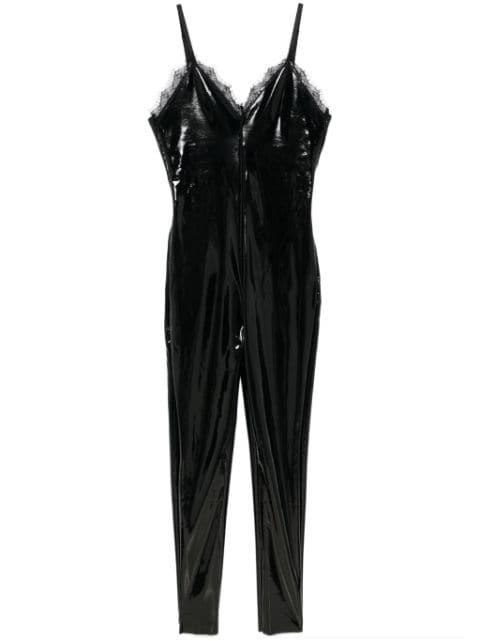 x Lia Aram patent jumpsuit by ALCHEMY