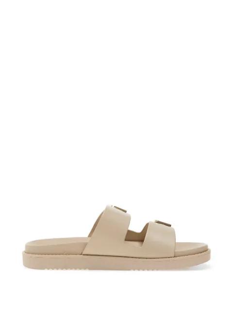 Alessie logo-plaque double-strap slides by ALDO