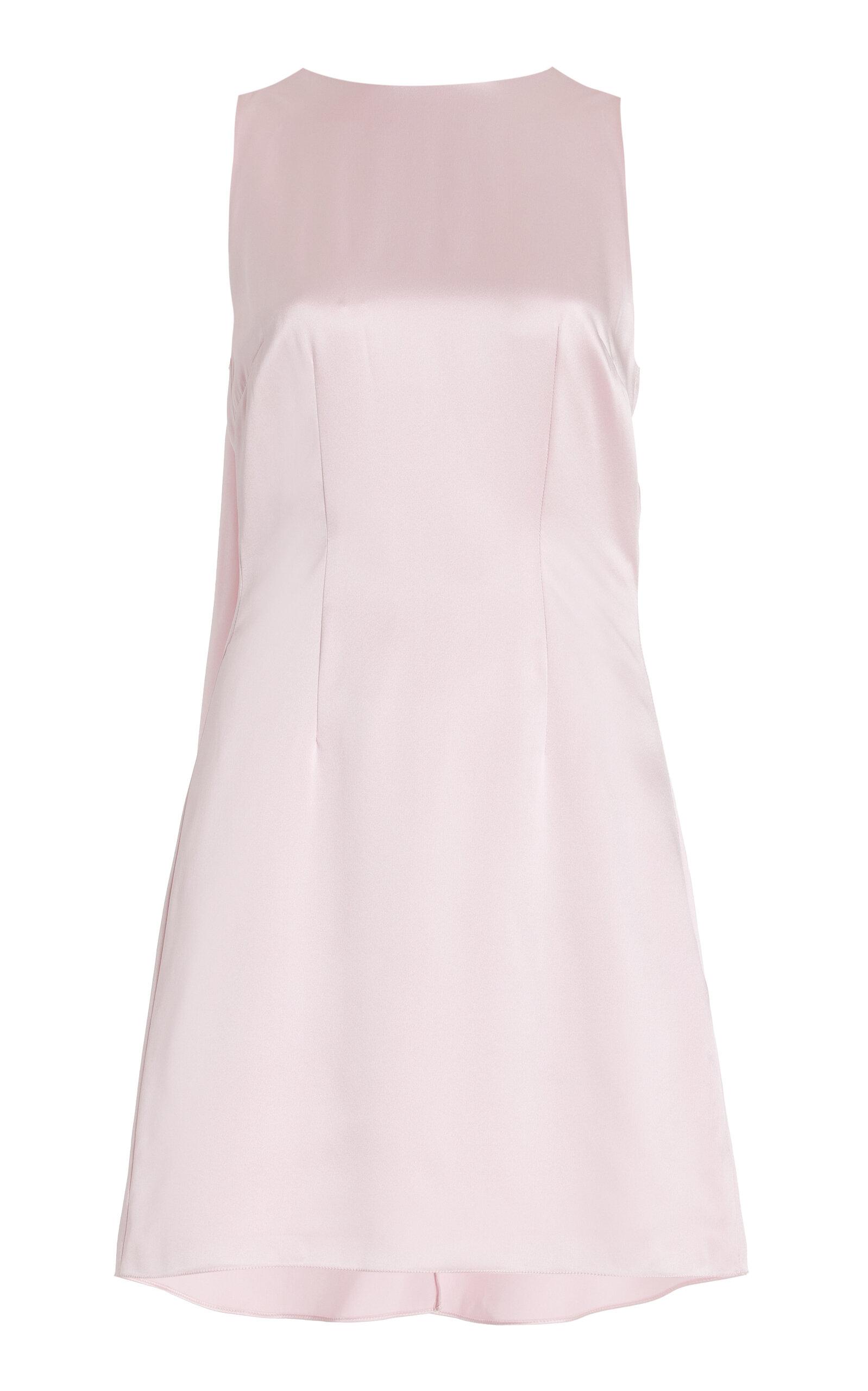 Alejandra Alonso Rojas - Exclusive Convertible Silk-Satin Mini Cape Dress - Pink - - Moda Operandi by ALEJANDRA ALONSO ROJAS