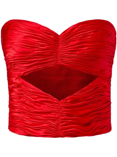 cut-out bustier top by ALEJANDRA ALONSO ROJAS