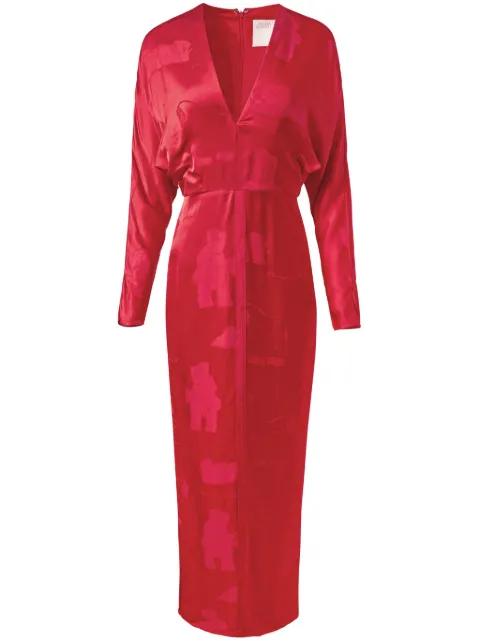 drape-sleeve gown by ALEJANDRA ALONSO ROJAS