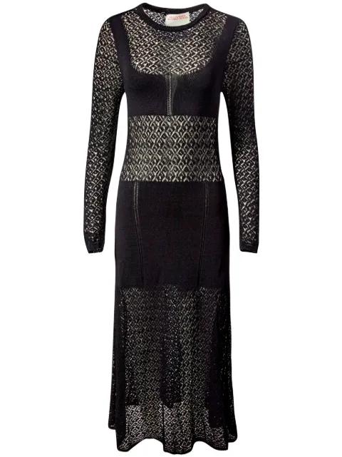 lace knitted maxi dress by ALEJANDRA ALONSO ROJAS