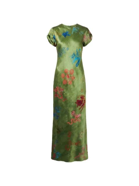 printed maxi dress by ALEJANDRA ALONSO ROJAS