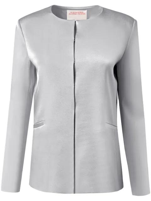satin fitted jacket by ALEJANDRA ALONSO ROJAS