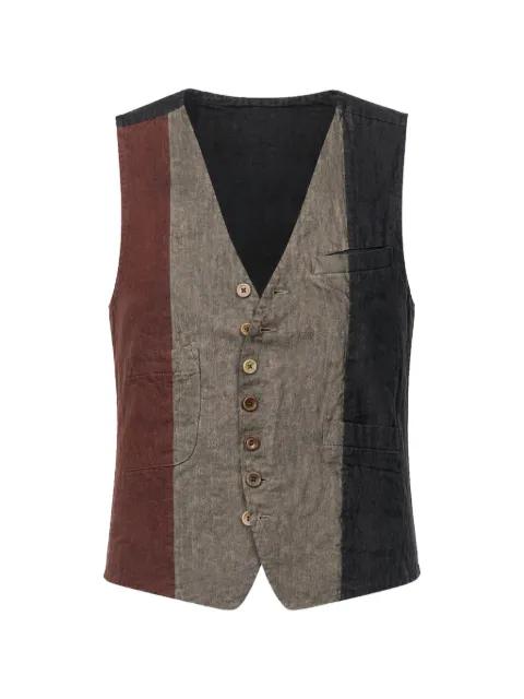 colour-block button-up gilet by ALEKSANDR MANAMIS