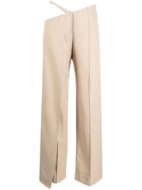 asymmetric wide-leg trousers by ALEKSANDRE AKHALKATSISHVILI