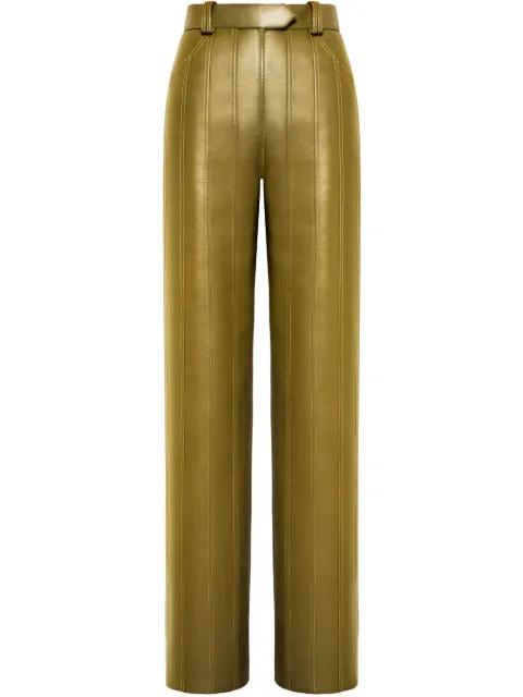 faux-leather trousers by ALEKSANDRE AKHALKATSISHVILI