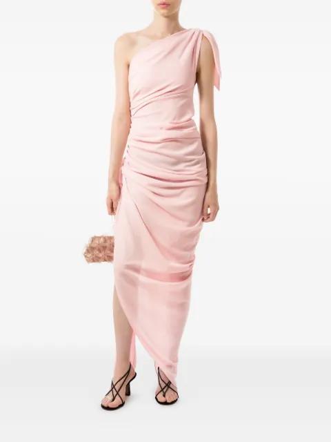 one-shoulder draped asymmetric dress by ALEKSANDRE AKHALKATSISHVILI