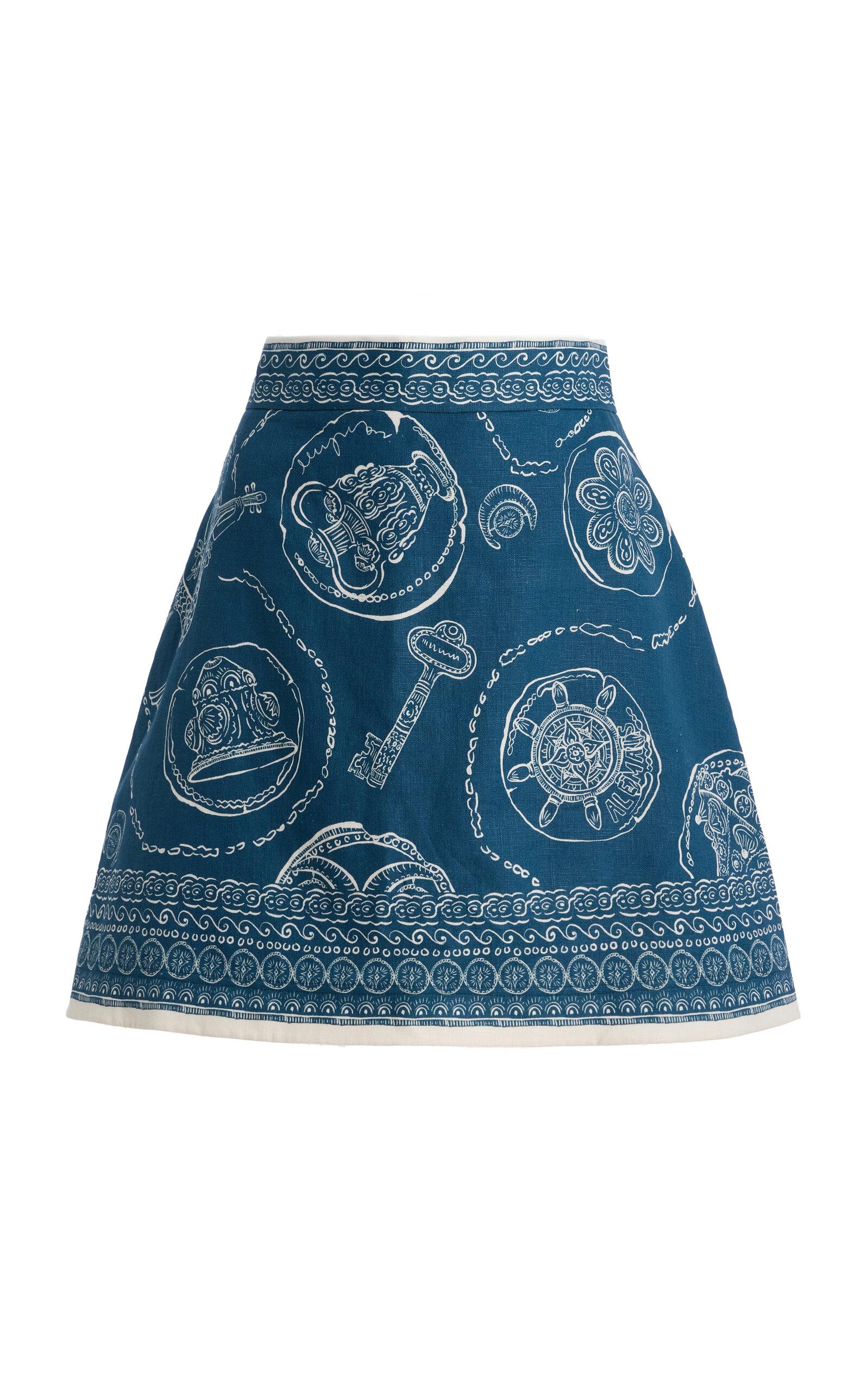 ALÉMAIS Lucky Printed Linen Mini Skirt - Moda Operandi by ALEMAIS