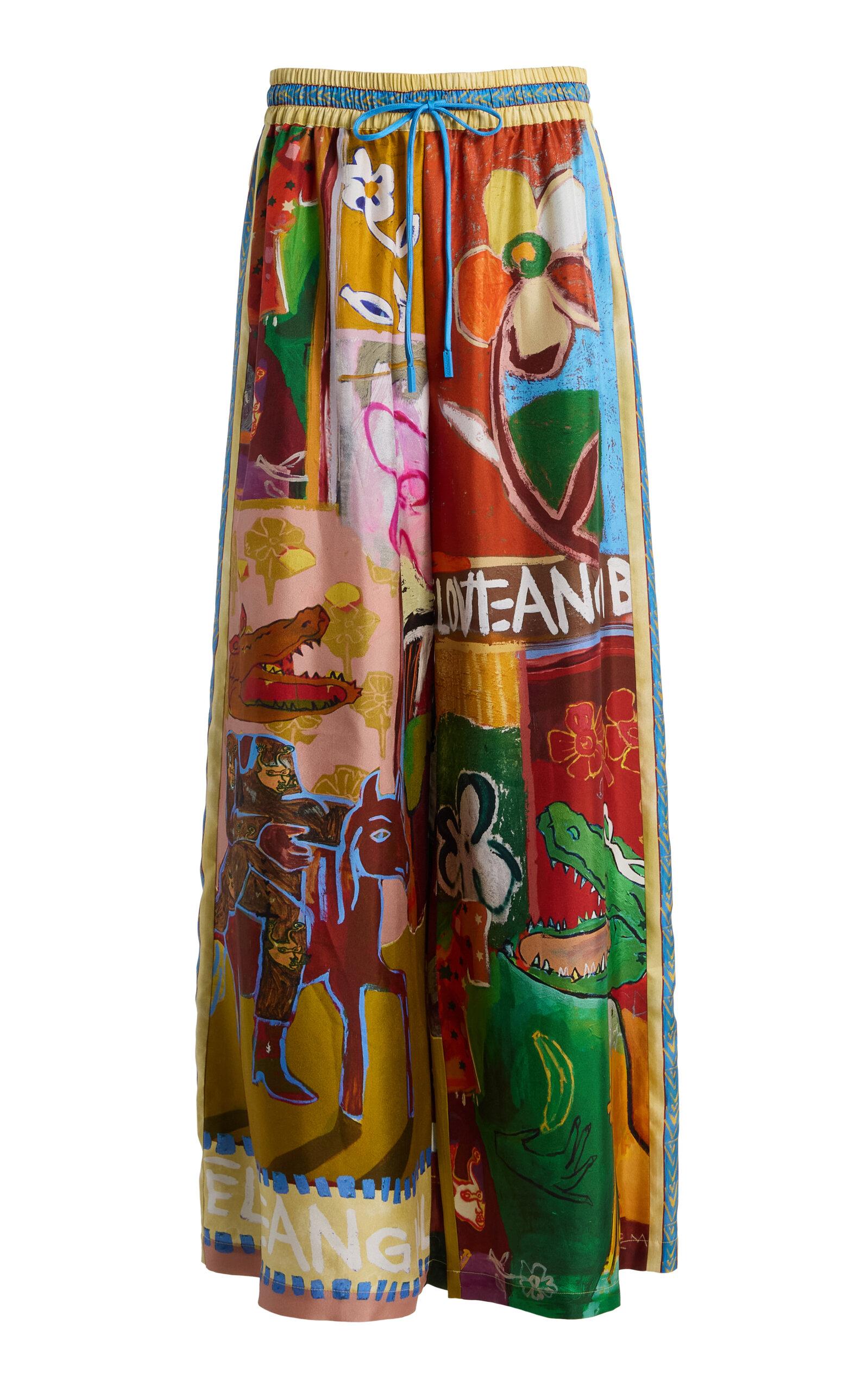 ALÉMAIS Mlak Printed Silk-Twill Pants - Moda Operandi by ALEMAIS