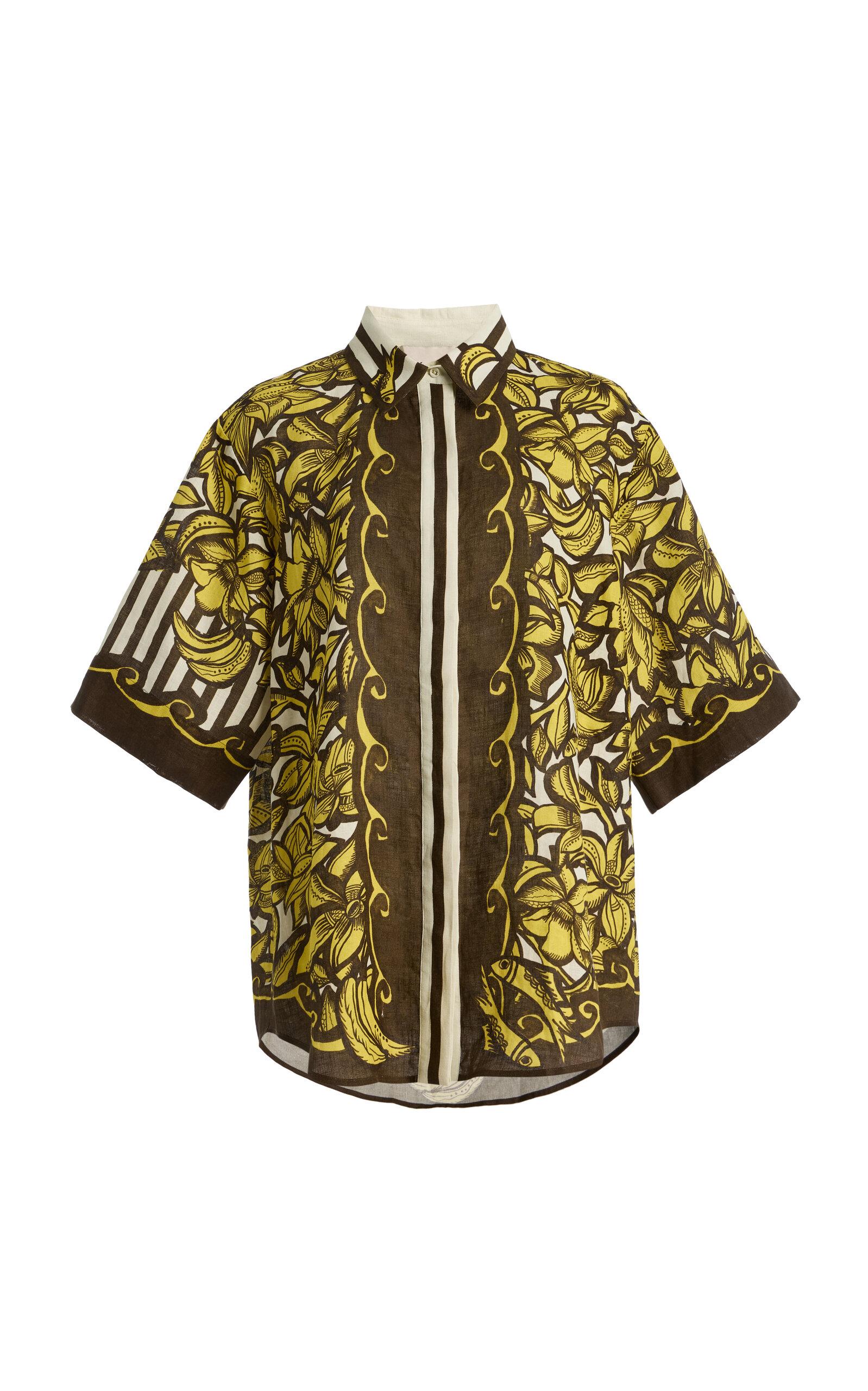 ALÉMAIS Mona Printed Hemp Shirt - Moda Operandi by ALEMAIS