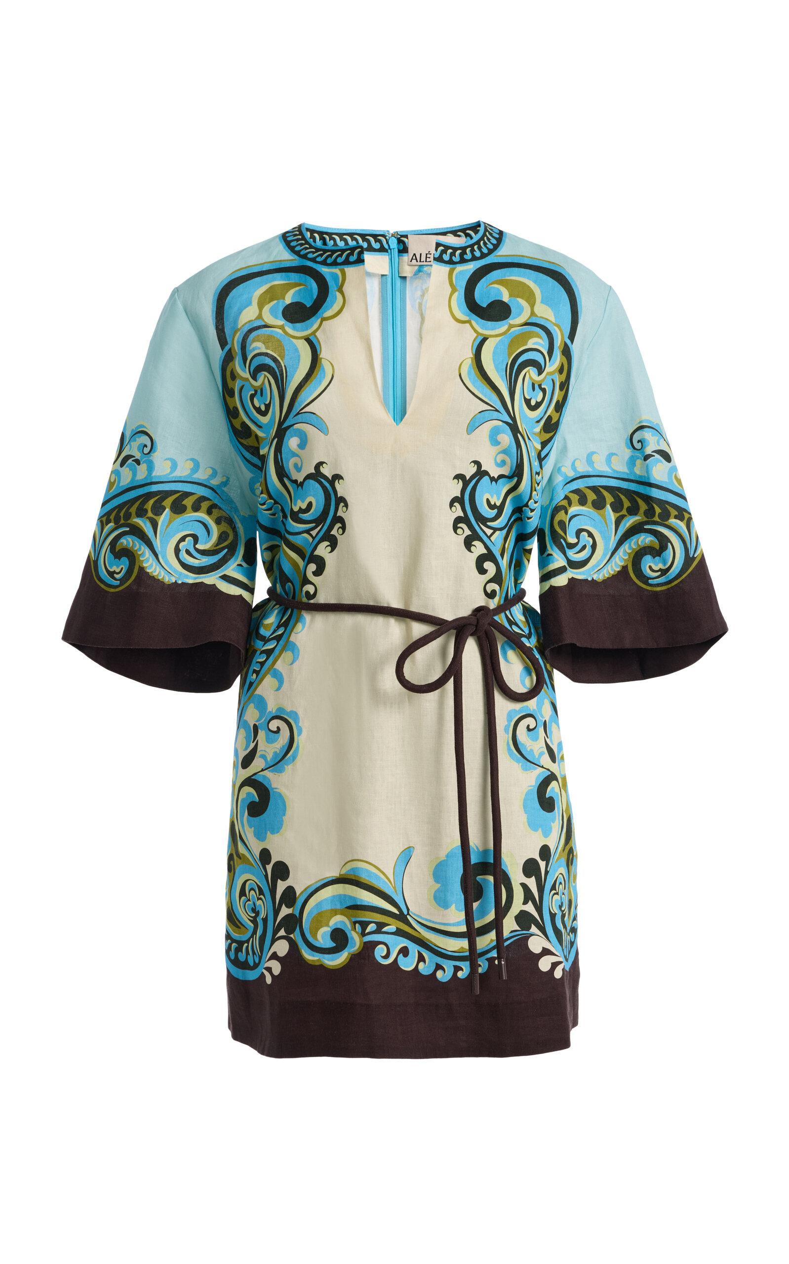 ALÉMAIS Natalia Printed Linen Mini Dress - Moda Operandi by ALEMAIS