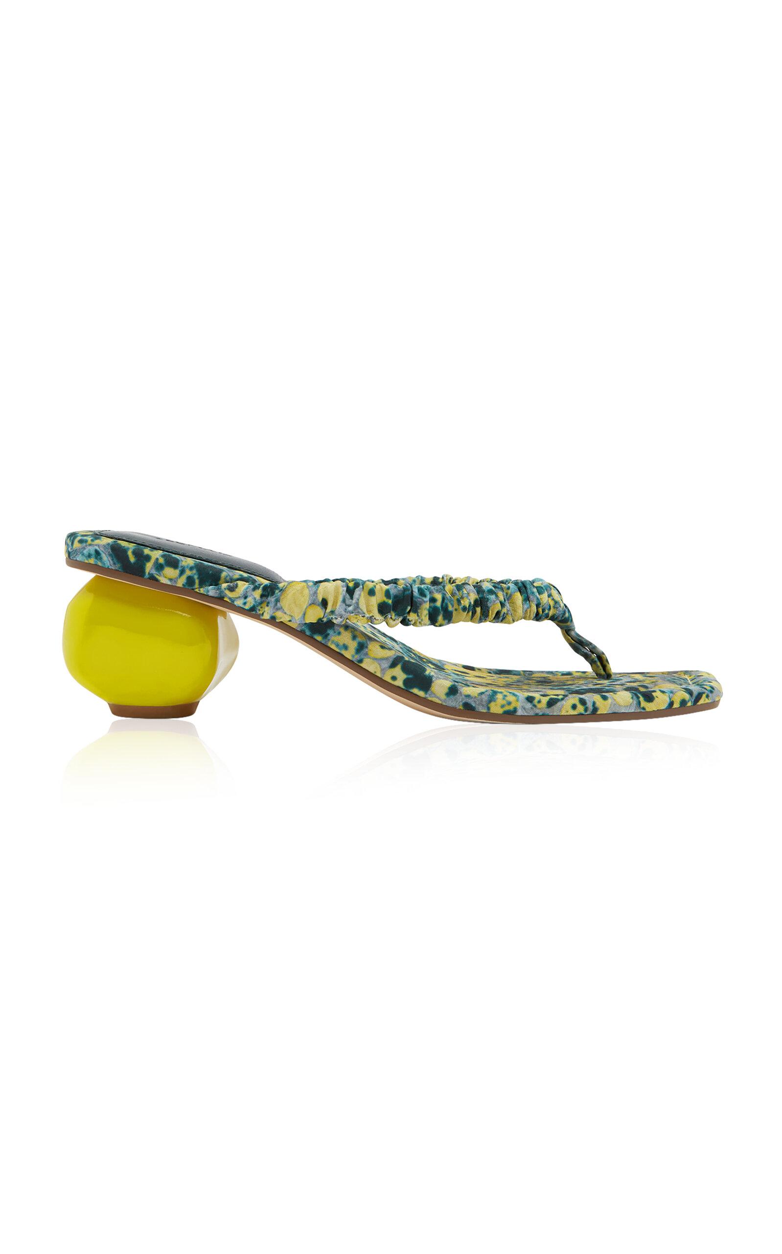ALÉMAIS Ondina Rouched Heel Thong Sandal - Moda Operandi by ALEMAIS