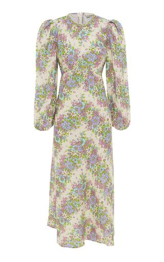 Agnes Floral Linen Midi Dress by ALEMAIS