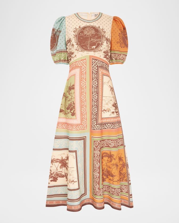 Alberta Linen Midi Dress by ALEMAIS