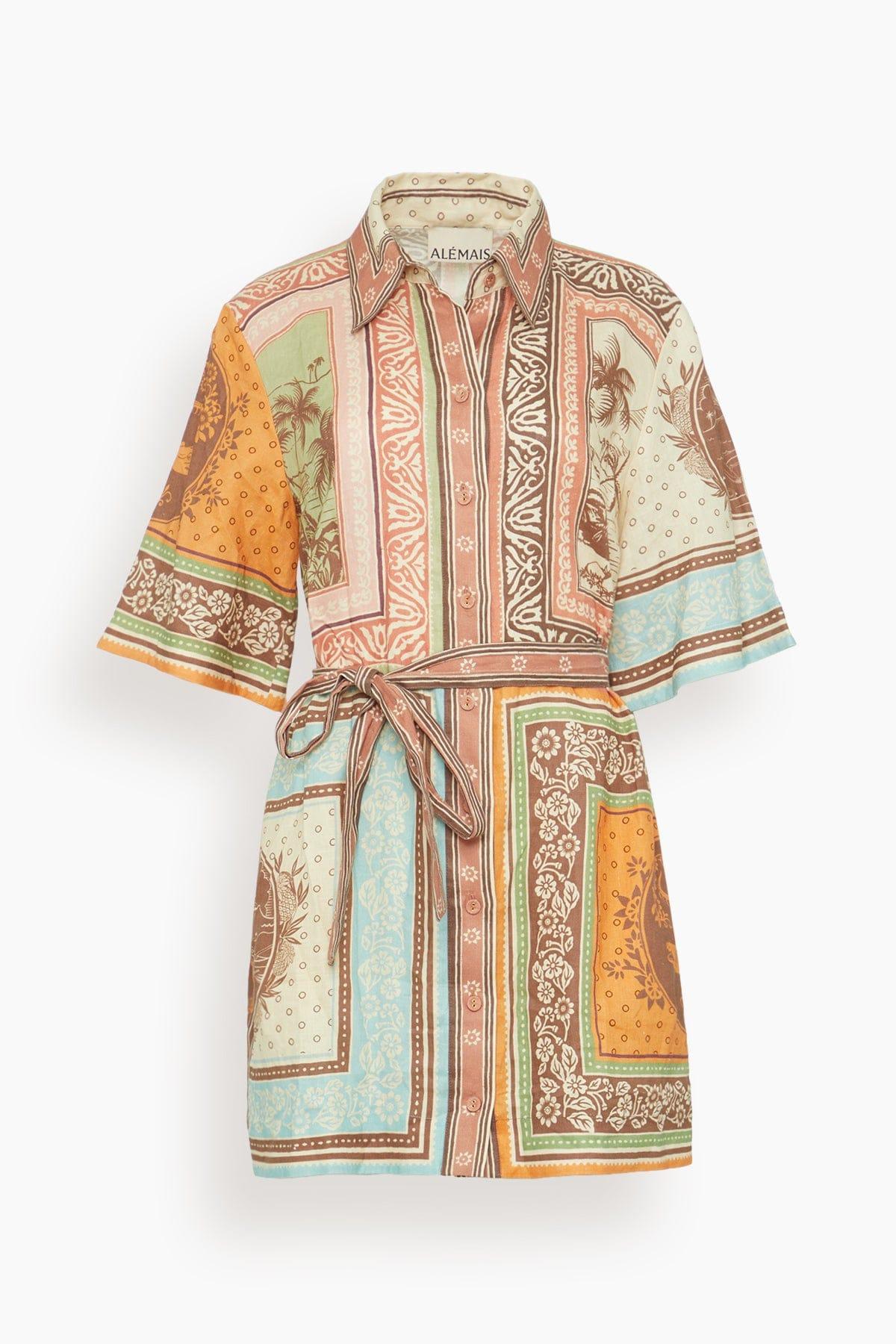 Alberta Mini Dress in Multi by ALEMAIS