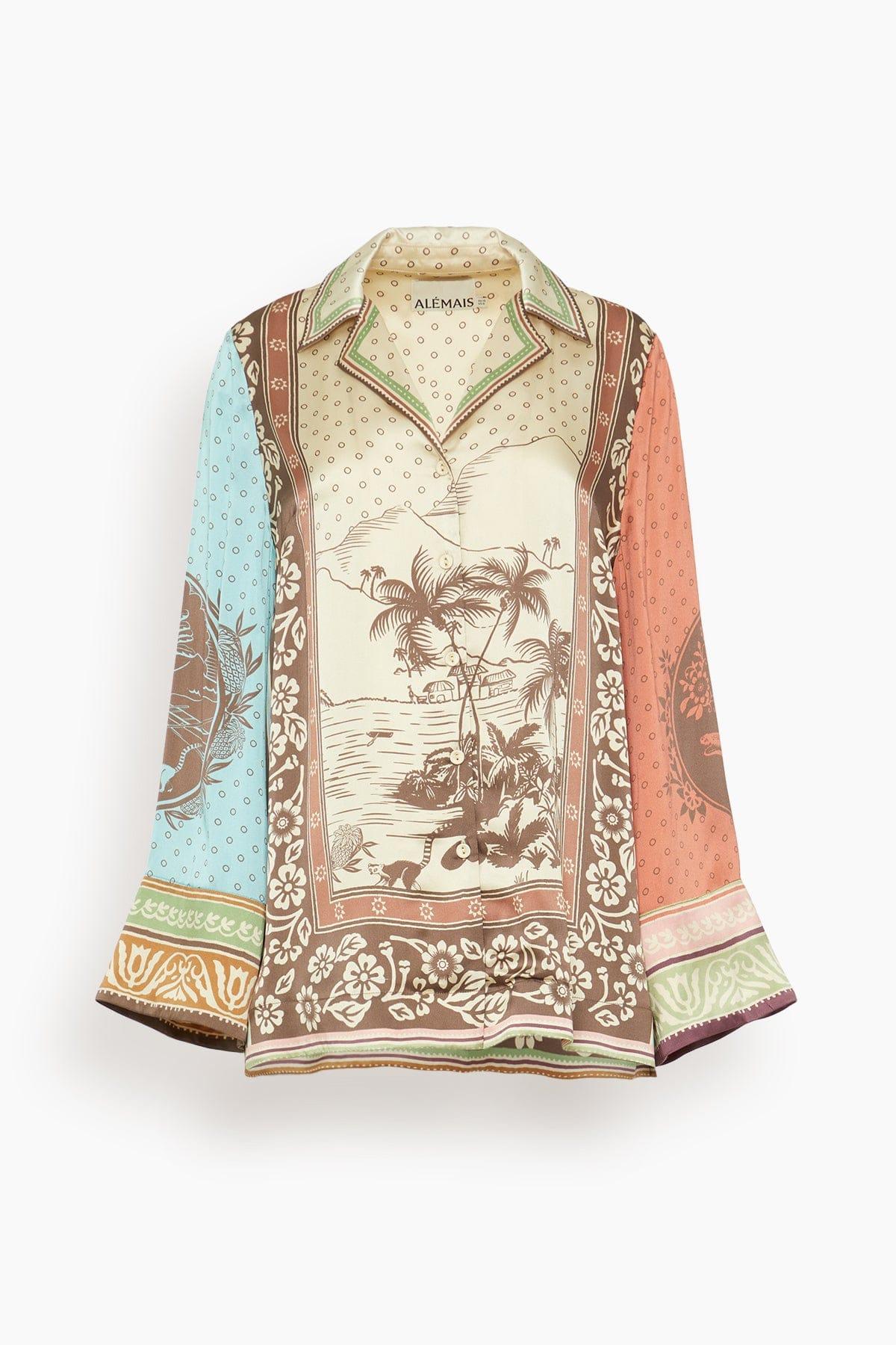 Alberta Silk Shirt in Multi by ALEMAIS