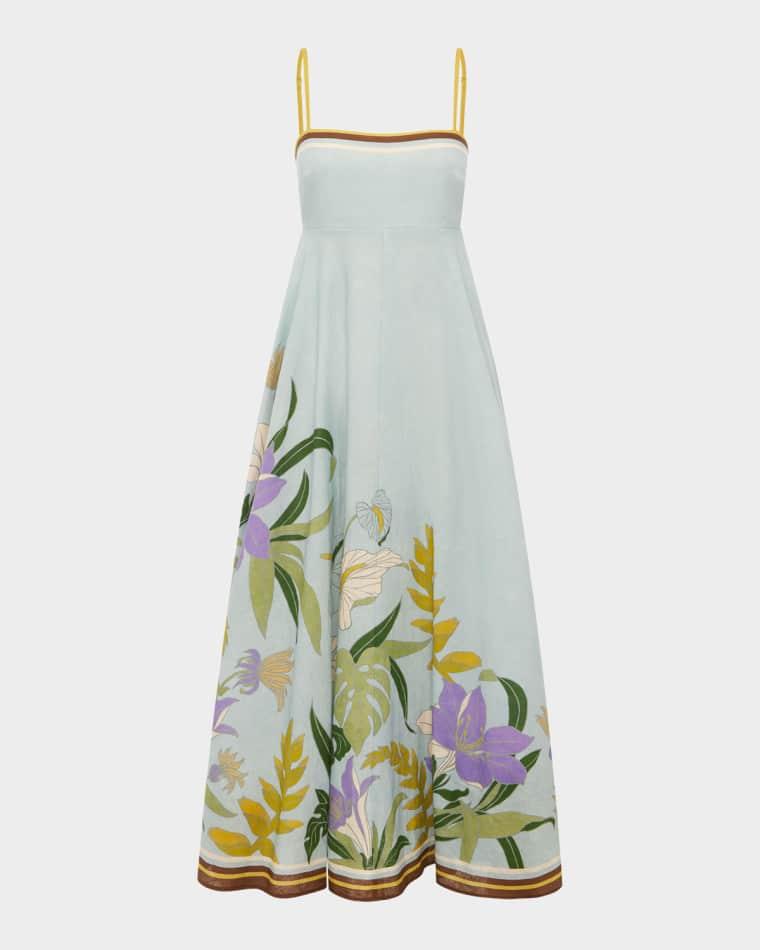 Alfie Linen Midi Dress by ALEMAIS