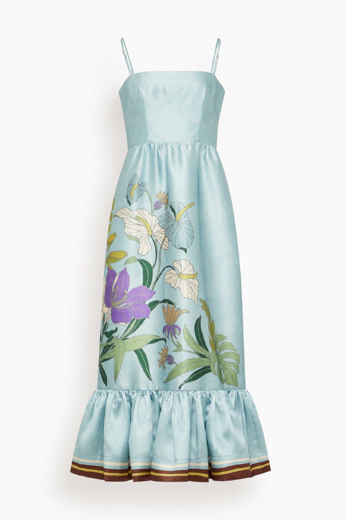 Alfie Midi Dress in Ice Blue by ALEMAIS