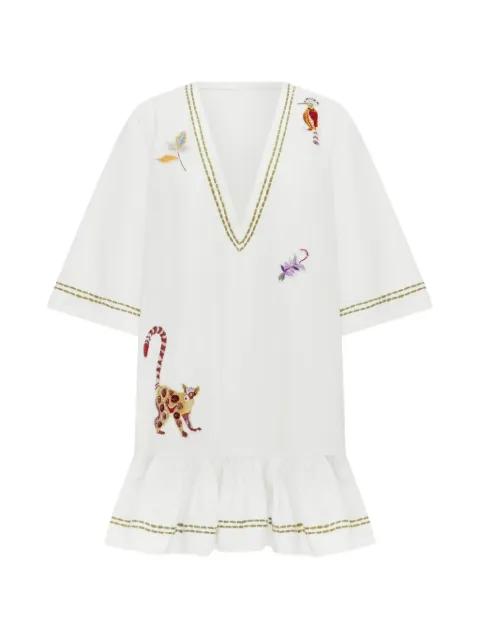Camelia embroidered ruffled dress by ALEMAIS