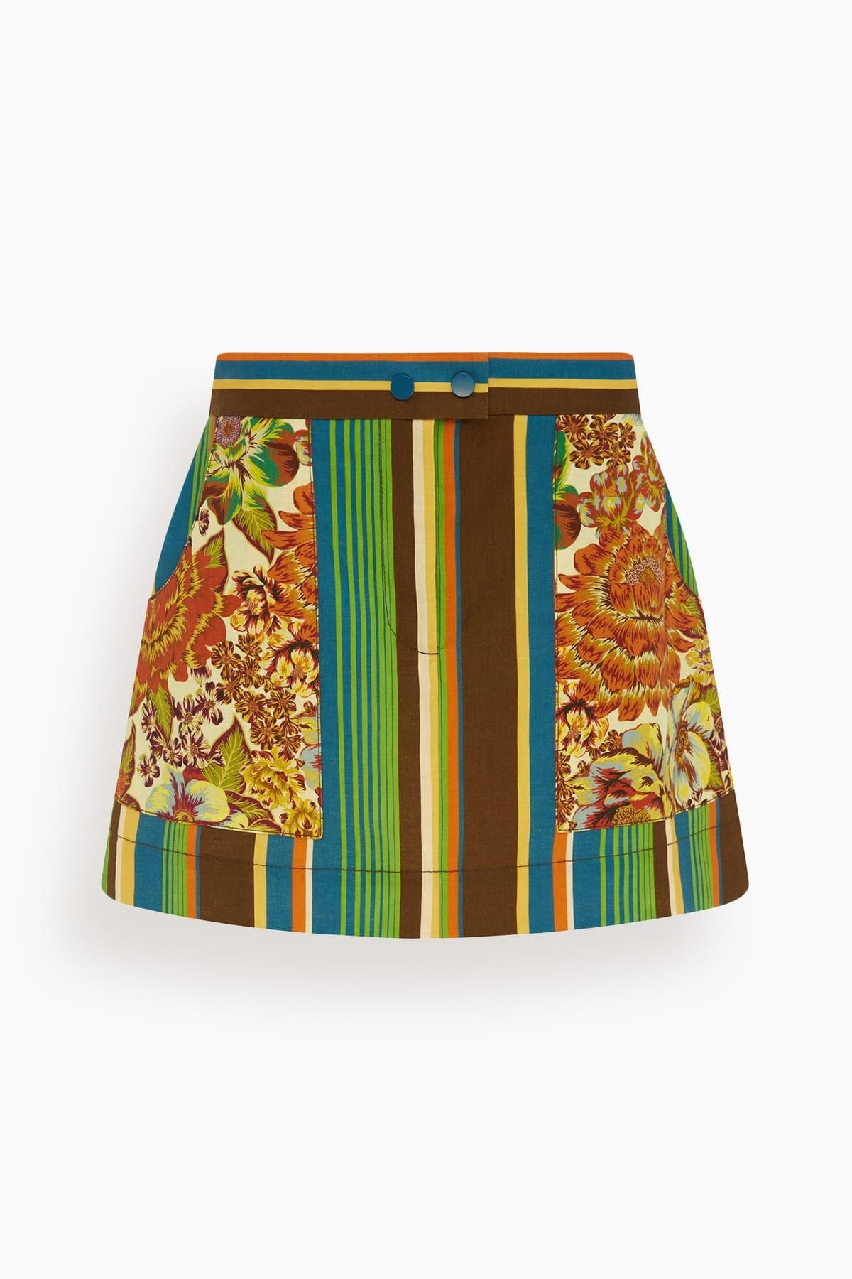 Charlie Mini Skirt in Multi by ALEMAIS