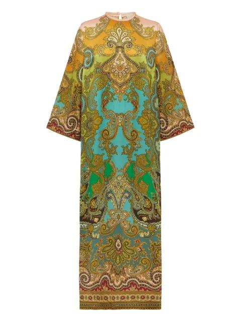 Clemenza paisley-print high-neck midi dress by ALEMAIS
