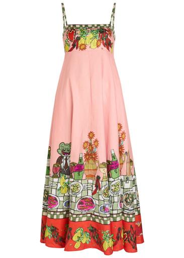 Contessa printed cotton maxi dress by ALEMAIS
