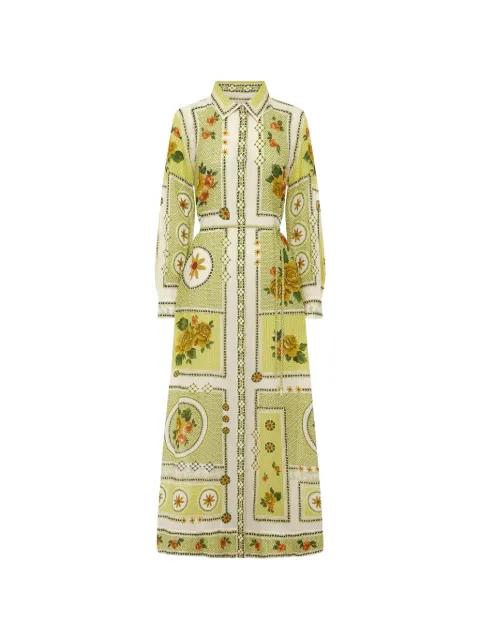 Dixie maxi shirt dress by ALEMAIS