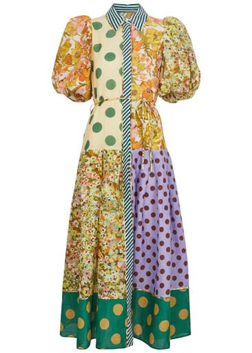 Finn printed ramie shirt dress by ALEMAIS