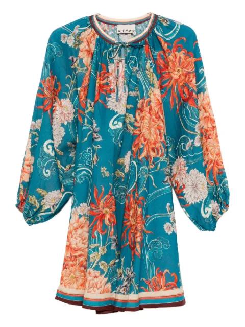 Fletcher floral-print mini dress by ALEMAIS