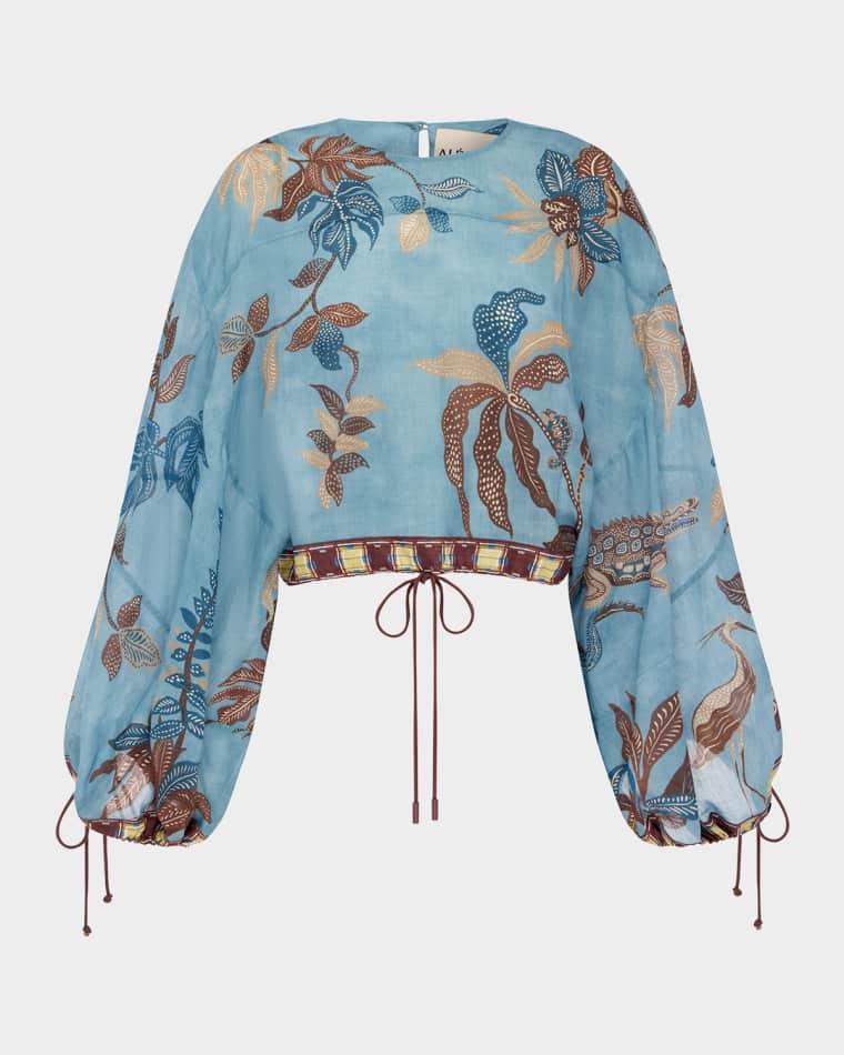Georgie Tropical Crop Top by ALEMAIS