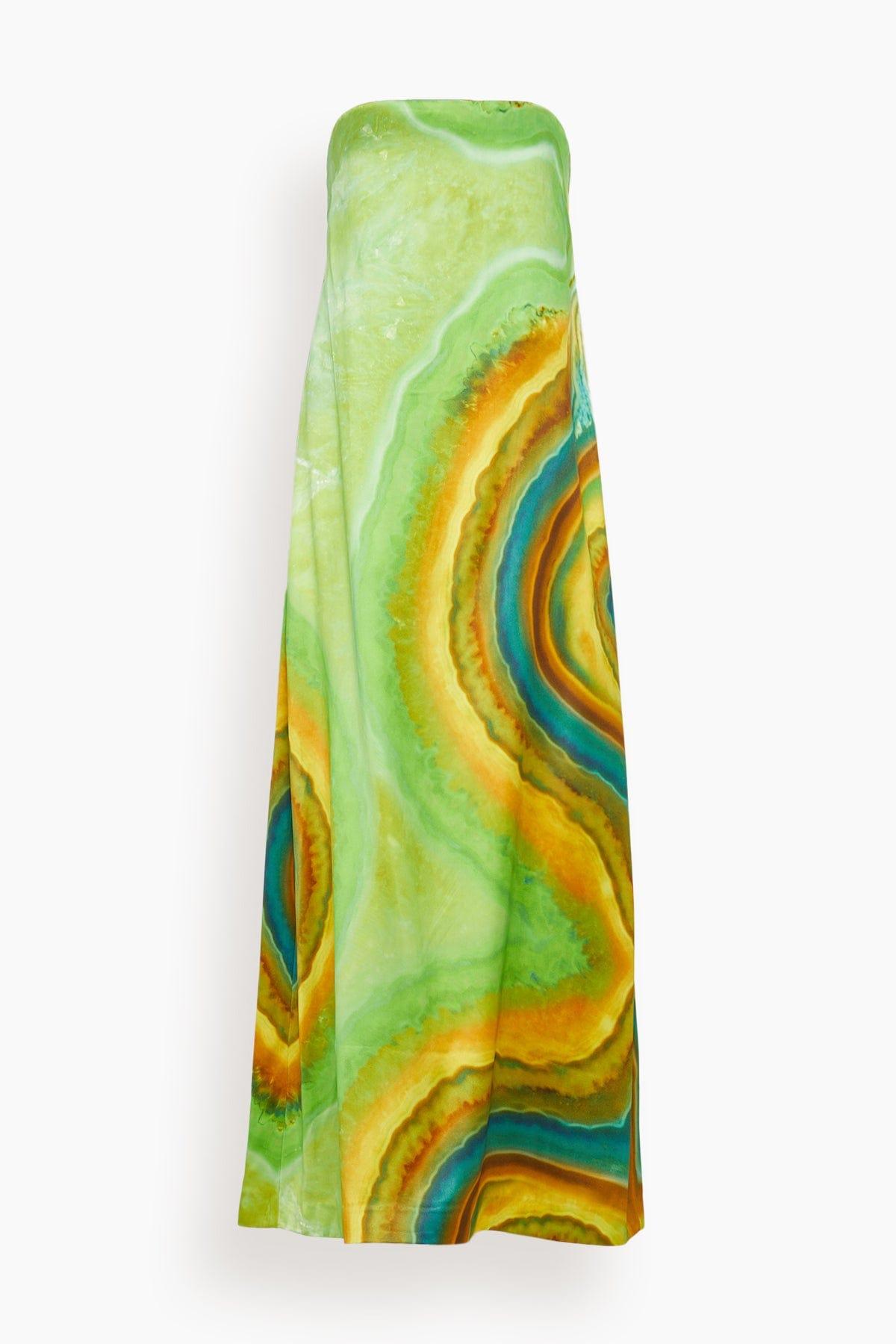 Iris Strapless Gown in Green (TS) by ALEMAIS